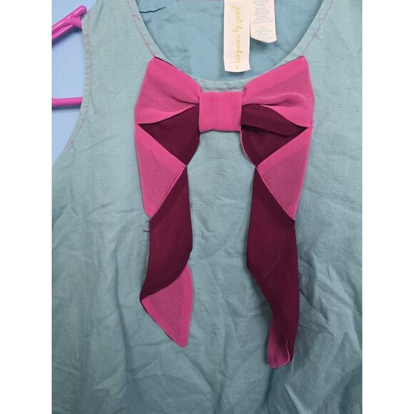 Matilda Jane Paint By Numbers All Wrapped Up Bow Dress Linen Tween Size 6 - Picture 2 of 5